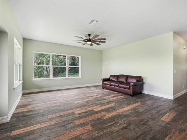 8567 Crk 635, Bushnell, FL 33513 - sitting room featuring ceiling fan and wood finished floors