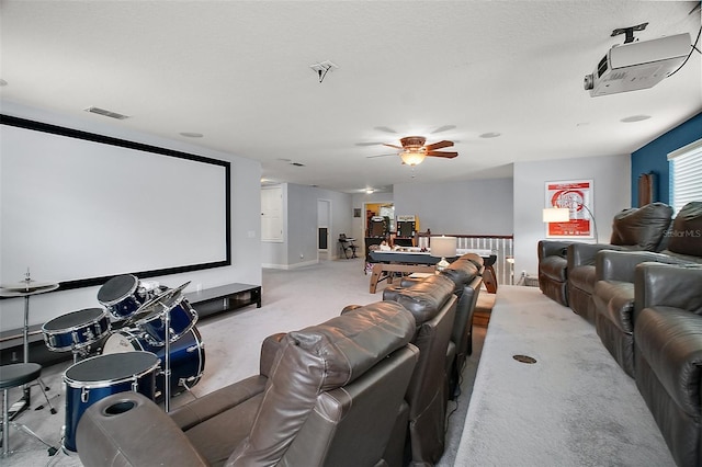 30230 Tokara Ter, Mount Dora, FL 32757 - cinema room with carpet floors and ceiling fan