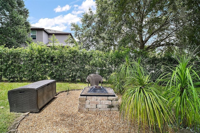 30230 Tokara Ter, Mount Dora, FL 32757 - view of yard featuring an outdoor fire pit
