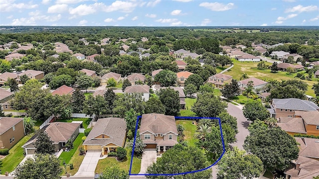 30230 Tokara Ter, Mount Dora, FL 32757 - aerial perspective of suburban area featuring property boundaries highlighted