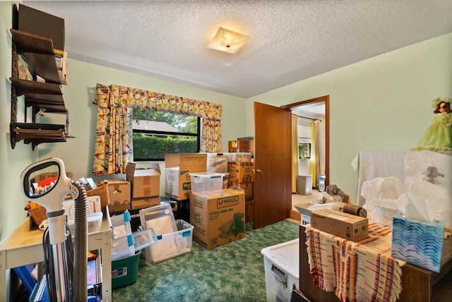 5268 Pinto Way, Orlando, FL 32810 - carpeted home office featuring a textured ceiling