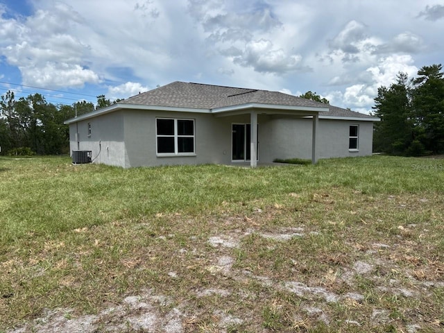 6805 N Sandborn Loop, Citrus Springs, FL 34433 - back of house featuring a lawn and stucco siding