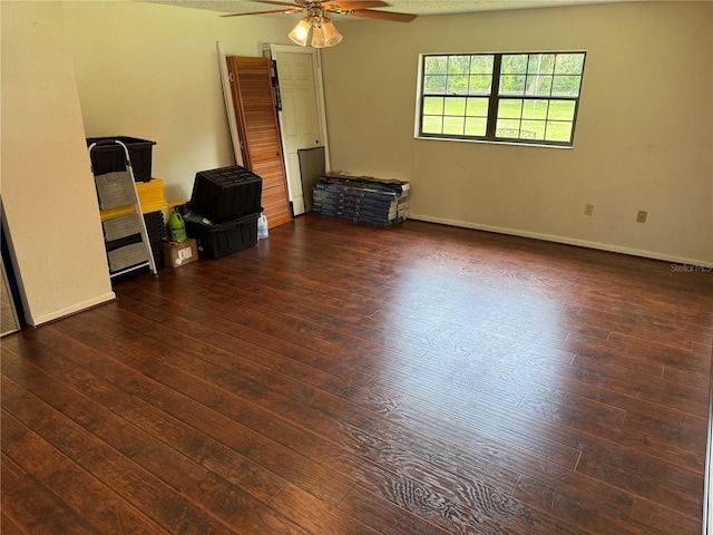 2747 County Road 615, Bushnell, FL 33513 - empty room with hardwood / wood-style flooring and ceiling fan
