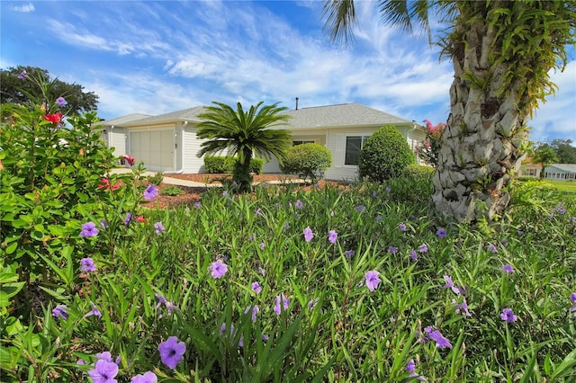 17707 SE 92nd Grantham Ter, The Villages, FL 32162 - view of yard with a garage