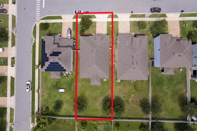 1504 Finchburg St, Minneola, FL 34715 - aerial perspective of suburban area featuring property parcel outlined