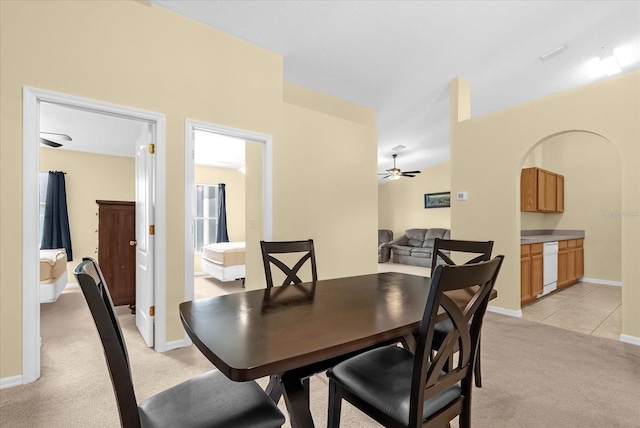 637 Harbor Villa Ct, Clermont, FL 34711 - dining space with light carpet and a ceiling fan