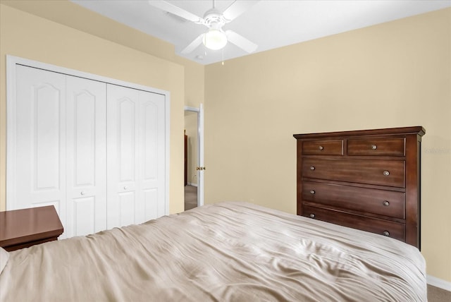 637 Harbor Villa Ct, Clermont, FL 34711 - bedroom featuring a closet and ceiling fan