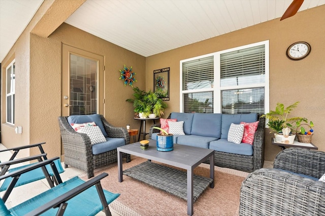 406 Benjamin Ct, Fruitland Park, FL 34731 - view of patio / terrace with an outdoor living space