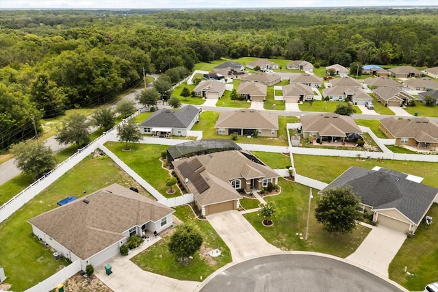406 Benjamin Ct, Fruitland Park, FL 34731 - aerial overview of property's location with a heavily wooded area and nearby suburban area