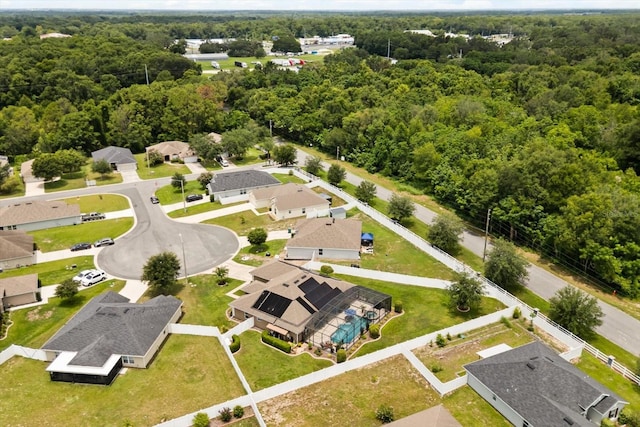 406 Benjamin Ct, Fruitland Park, FL 34731 - aerial view of residential area with a forest