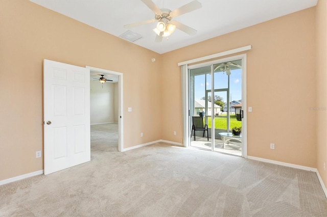 12205 SE 173rd Pl, Summerfield, FL 34491 - carpeted spare room featuring ceiling fan and baseboards