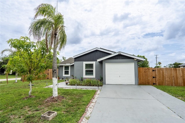 1244 Grandview Cir, Royal Palm Beach, FL 33411 - ranch-style house with concrete driveway, an attached garage, and stucco siding