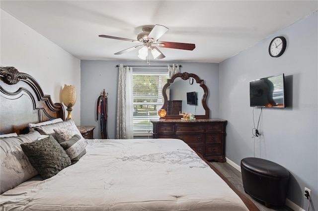1244 Grandview Cir, Royal Palm Beach, FL 33411 - bedroom featuring dark wood-style flooring and a ceiling fan