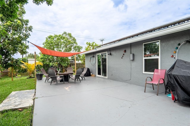 1244 Grandview Cir, Royal Palm Beach, FL 33411 - fenced backyard featuring a patio and a grill
