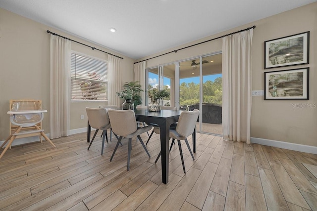 3916 Southern Vista Loop, Saint Cloud, FL 34772 - dining room featuring light wood-style floors and ceiling fan