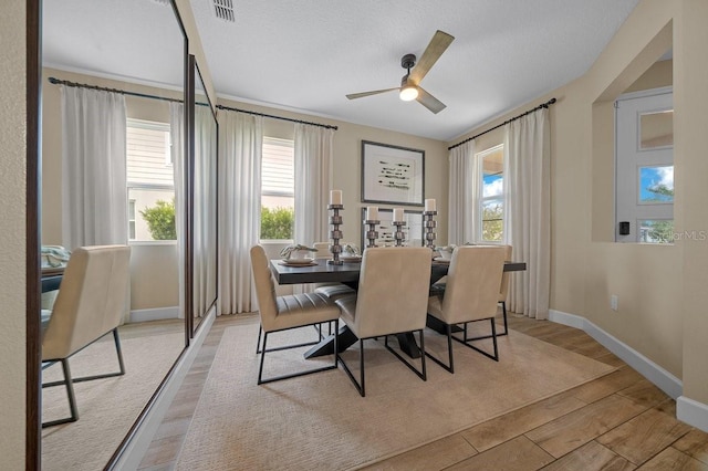 3916 Southern Vista Loop, Saint Cloud, FL 34772 - dining area with light wood finished floors and a ceiling fan