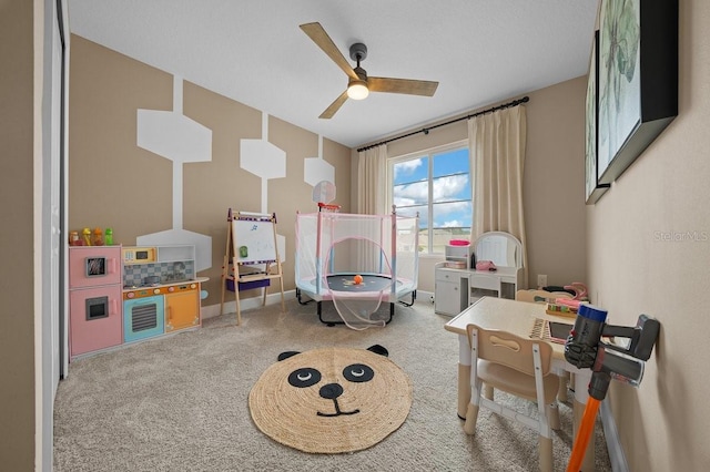 3916 Southern Vista Loop, Saint Cloud, FL 34772 - game room with ceiling fan and carpet