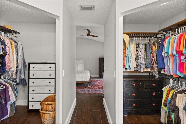 17525 SE 111th Cir, Summerfield, FL 34491 - walk in closet featuring wood finished floors and ceiling fan