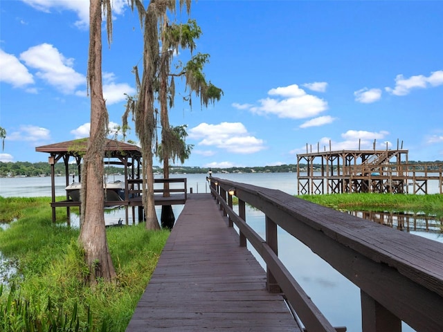 1978 Brantley Cir, Clermont, FL 34711 - dock with a water view and a gazebo