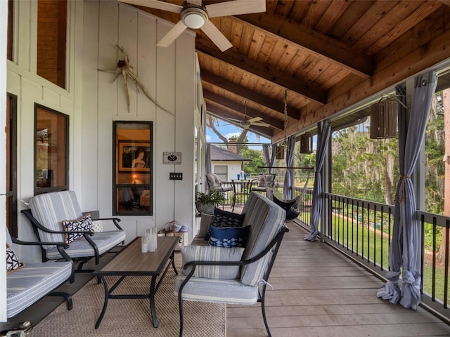 1978 Brantley Cir, Clermont, FL 34711 - wooden terrace featuring ceiling fan