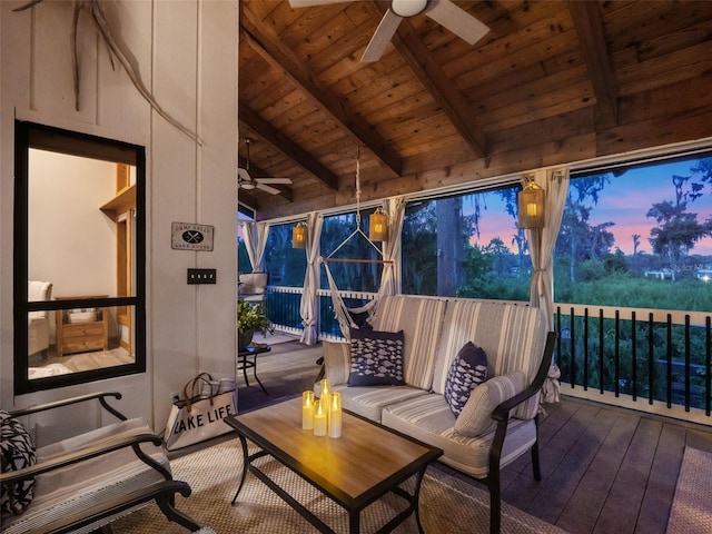 1978 Brantley Cir, Clermont, FL 34711 - sunroom featuring ceiling fan