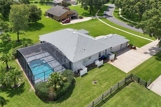 7811 Laurel View Dr, Mount Dora, FL 32757 - aerial view of property and surrounding area featuring a pool area
