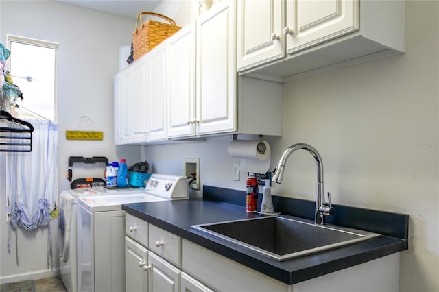 7811 Laurel View Dr, Mount Dora, FL 32757 - washroom with washing machine and dryer and cabinet space