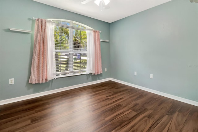 2305 Foxtree Rd, Tavares, FL 32778 - spare room with wood finished floors and ceiling fan