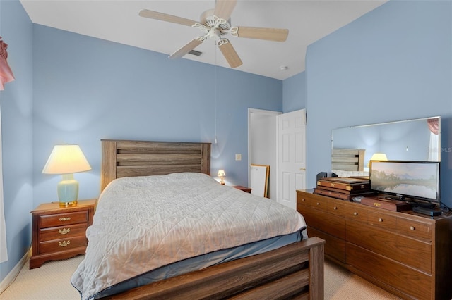 6307 Berkshire Pass, Leesburg, FL 34748 - bedroom with light carpet and a ceiling fan