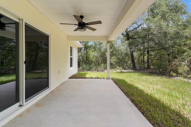 671 E Toledo Dr, Citrus Springs, FL 34434 - view of patio / terrace with a ceiling fan