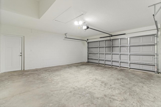671 E Toledo Dr, Citrus Springs, FL 34434 - garage with a garage door opener and concrete block wall