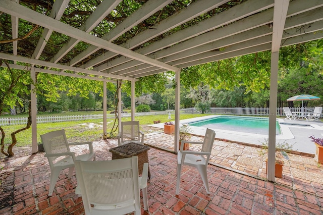 7201 SW 97th Ln, Gainesville, FL 32608 - fenced backyard with a patio and view of wooded area