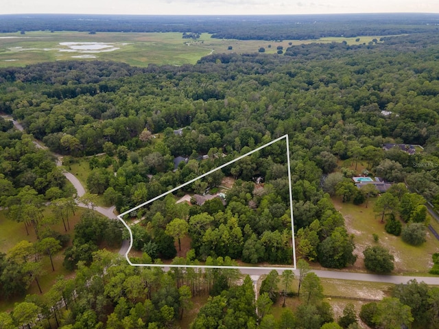 7201 SW 97th Ln, Gainesville, FL 32608 - aerial overview of property's location with a heavily wooded area and property parcel outlined