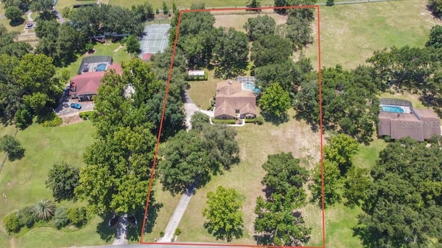 14933 Thoroughbred Ln, Montverde, FL 34756 - aerial view of property's location featuring property parcel outlined