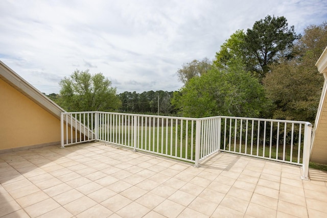 view of patio / terrace with a balcony