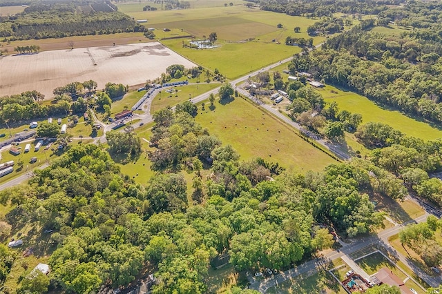 bird's eye view featuring a rural view