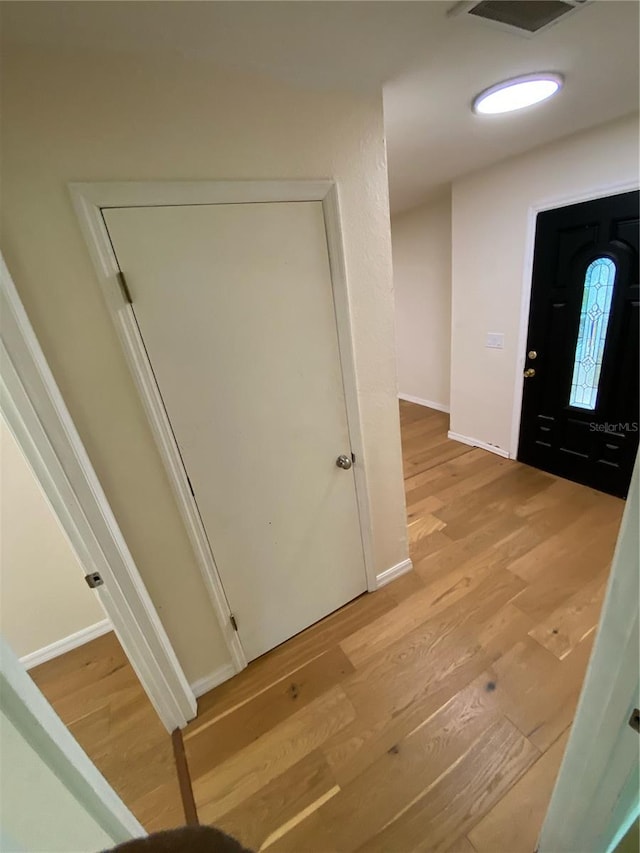 entrance foyer featuring light hardwood / wood-style flooring