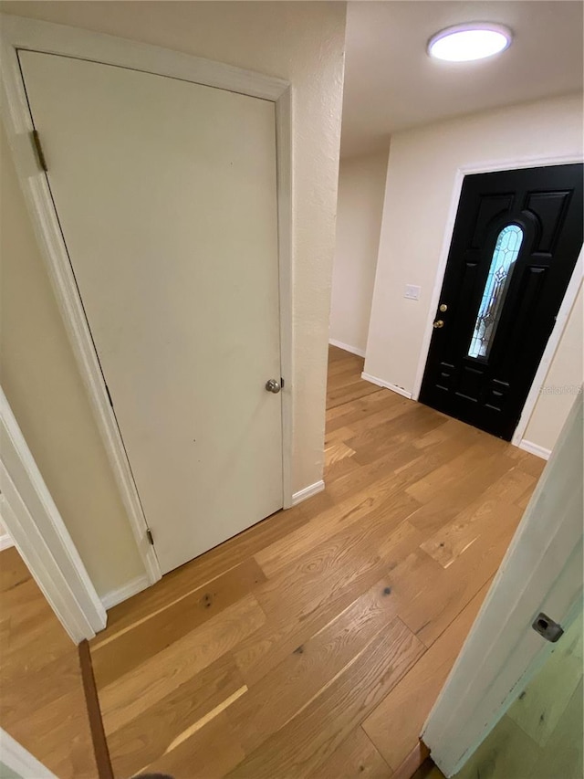 foyer featuring light hardwood / wood-style flooring