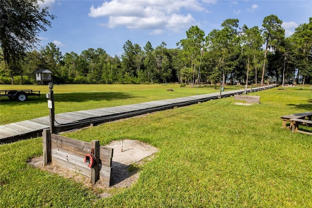 surrounding community featuring a lawn