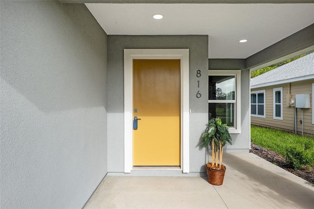 view of doorway to property