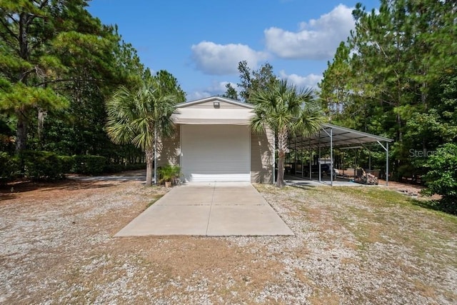 view of front of house with a carport