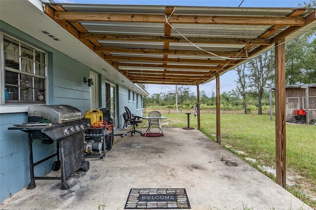 view of patio / terrace with grilling area