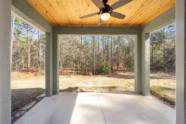 view of patio / terrace with ceiling fan