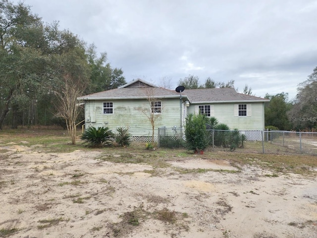 view of rear view of property