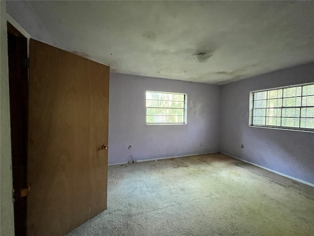 view of carpeted spare room