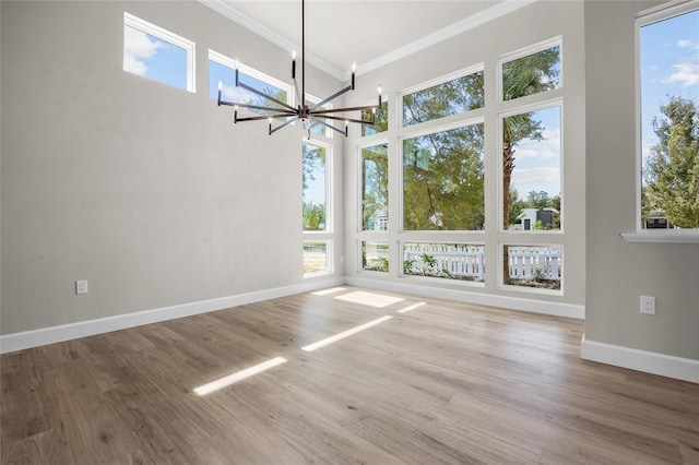 interior space featuring an inviting chandelier