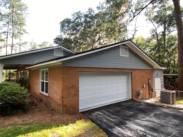 view of home's exterior featuring cooling unit