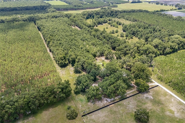 drone / aerial view with a rural view