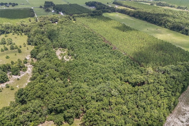 bird's eye view with a rural view