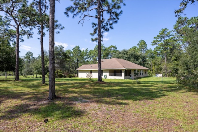 view of yard featuring a porch